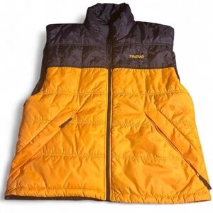 Starter Black and Orange Quilted Vest